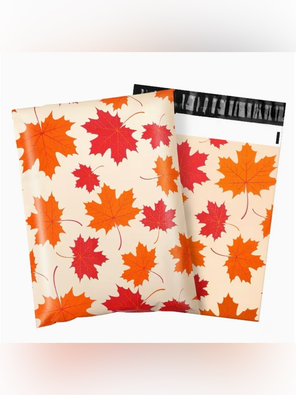 20 14.5” x 19” Halloween Autumn Maple Leaf Poly Mailers